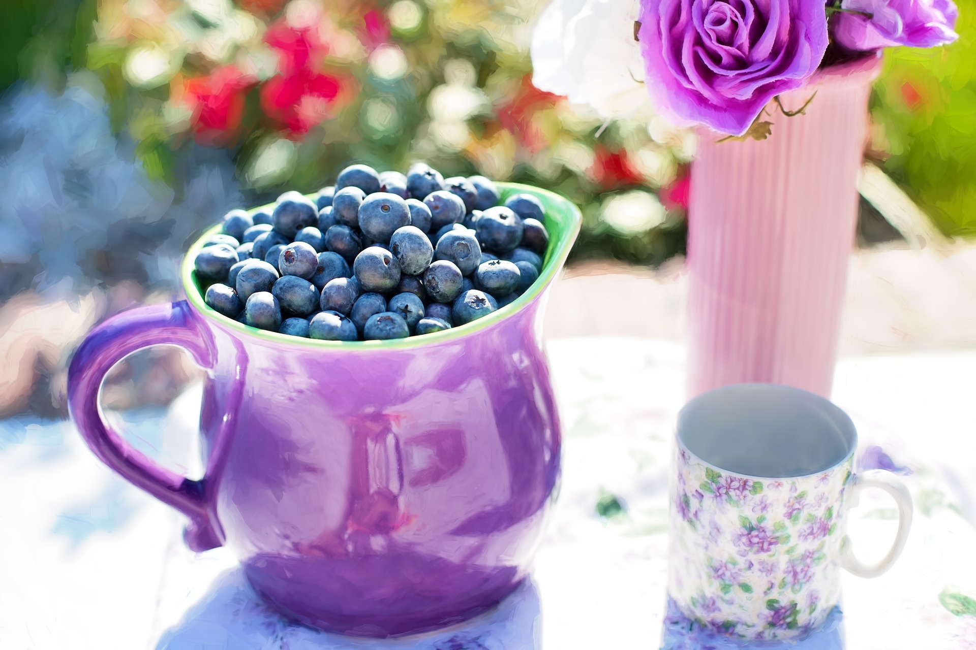 Blueberry and Yogurt Smoothie w/ Cinnamon-n-Oats