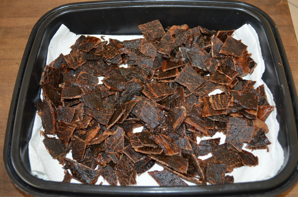 Teriyaki beef jerky using "Tamari"